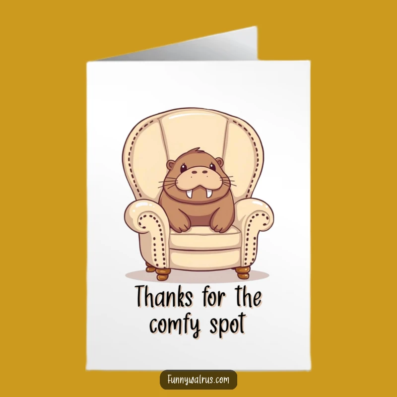 Free Printable Thank You Card: Delighted Walrus, Sweet Downloadable Gift
