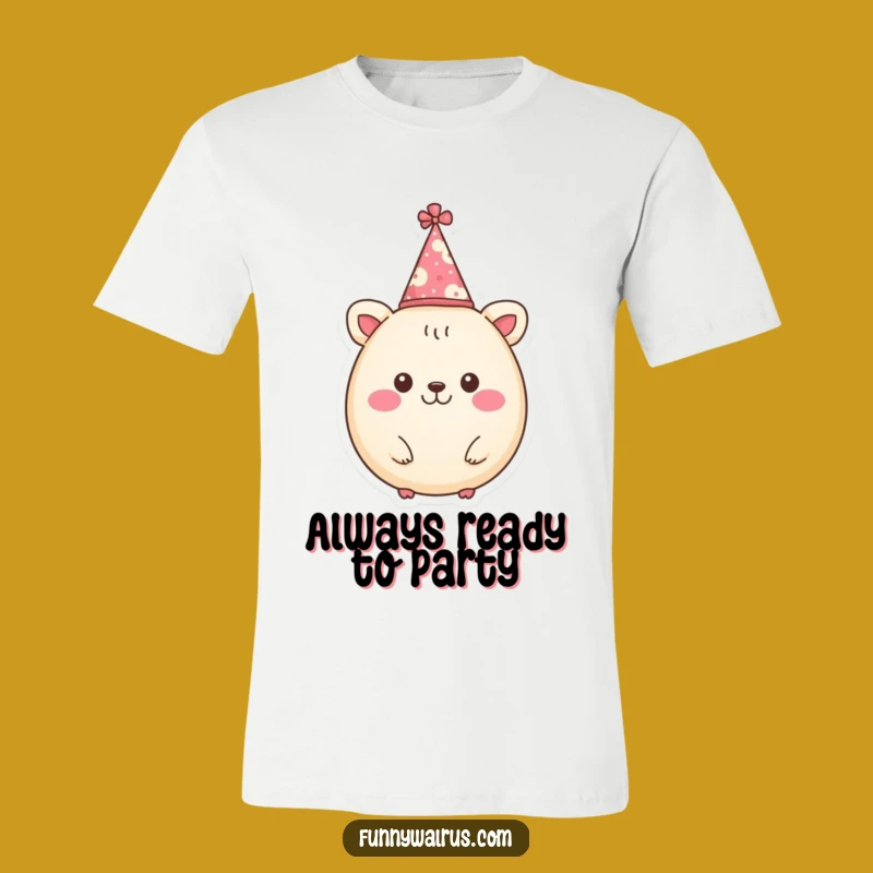 Funny Round Animal Party Hat T-Shirt: Festive Fun Tee, Best Humorous Gift Idea