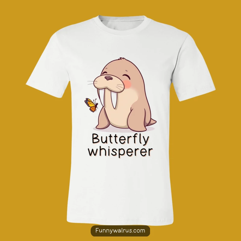Funny Walrus Butterfly Giggle Tee: Wear This Hilarious Moment of Delight!