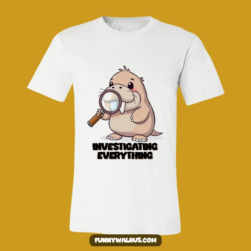 Funny Curious Walrus T-Shirt: Investigate Life with This Walrus Tee