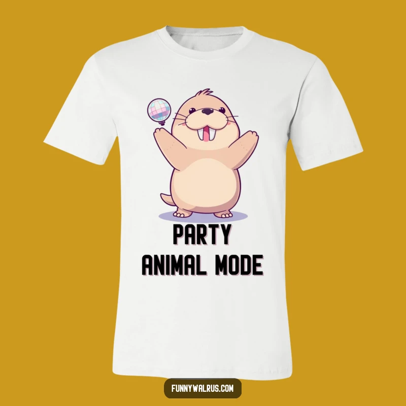 Funny Disco Walrus T-Shirt: Spin into Fun with This Walrus Tee