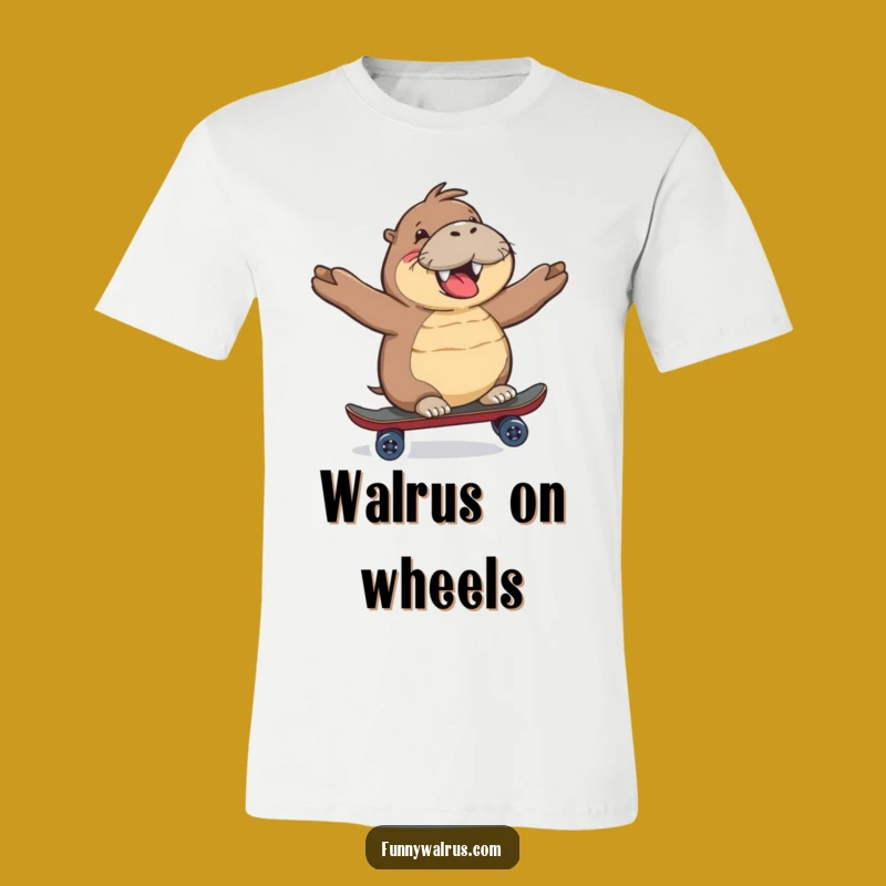 Funny Skateboard Walrus T-Shirt: Radical Fun, Great Funny Gift Idea