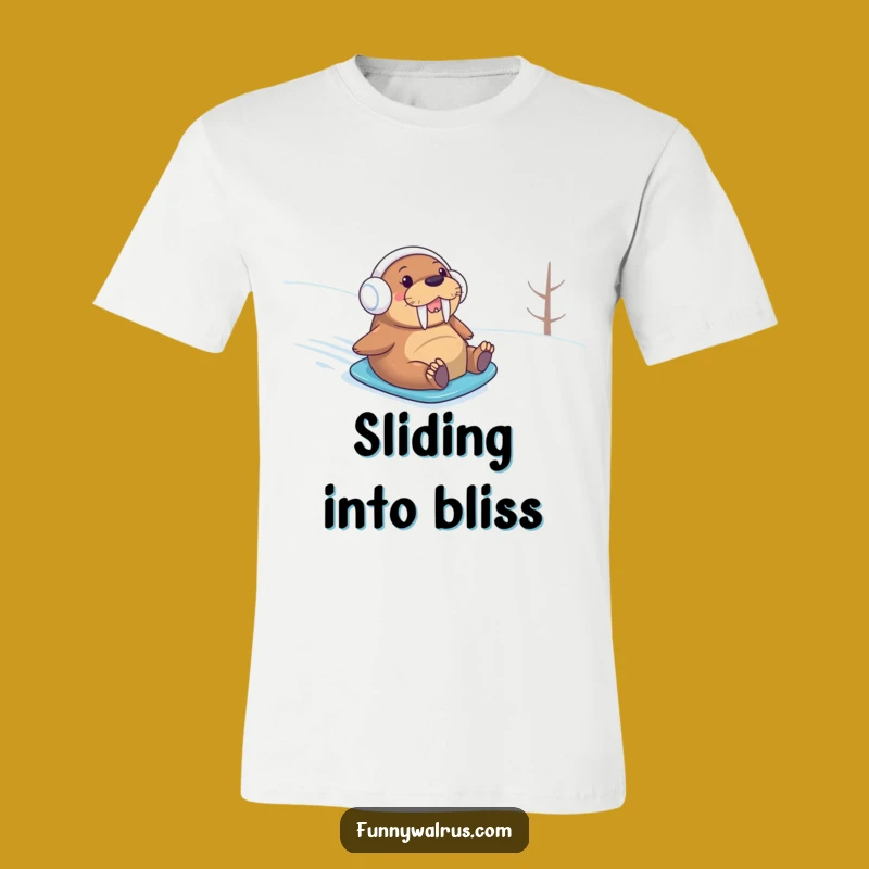Funny Walrus Earmuffs Snow Slope Tee: Your Go-To Hilarious Winter Apparel!