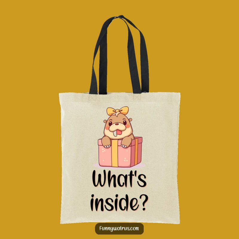 Funny Surprise Walrus Tote Bag: Carry Your Surprises with This Walrus